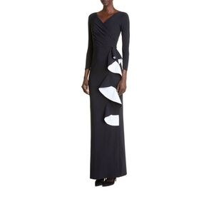 Chiara Boni La Petite Robe Sangiovanna Charisse Ruffle Gathered Gown Size 40 NWT